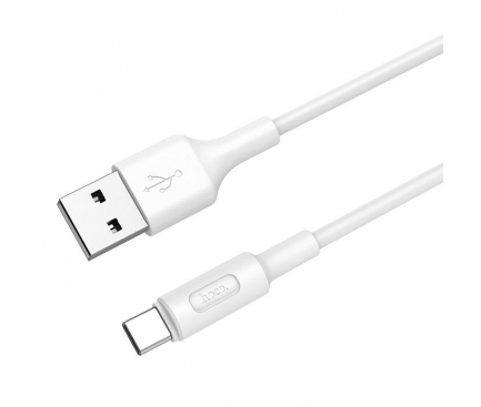 Cablu Date si Incarcare USB la USB Type-C HOCO Soarer X25, 1 m, Alb