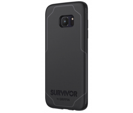 Husa TPU Griffin Survivor Journey pentru Samsung Galaxy S7 edge G935, Gri - Neagra, Blister GB42304 