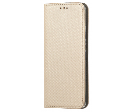 Husa Piele OEM Smart Magnet pentru Samsung Galaxy A70 A705, Aurie, Bulk 