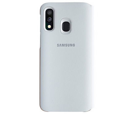 Husa Textil Samsung  Galaxy A40 A405, Wallet, Alba EF-EF-WA405PWEGWW 