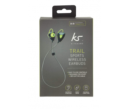 Handsfree Casti Bluetooth KitSound Trail, Sport, Verde, Blister KSTRGN 