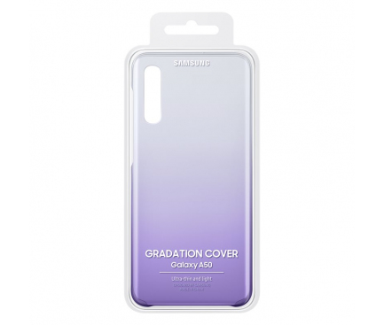 Husa Plastic Samsung Galaxy A50 A505 / Samsung Galaxy A50s A507 / Samsung Galaxy A30s A307, Gradation Cover, Violet Transparenta EF-AA505CVEGWW