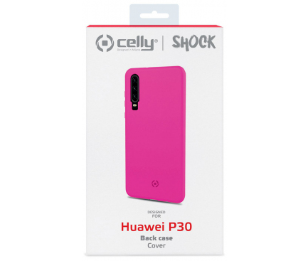 Husa TPU Celly Shock pentru Huawei P30, Roz SHOCK848PK