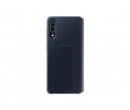Husa Samsung Galaxy A70 A705, Wallet, Neagra EF-WA705PBEGWW