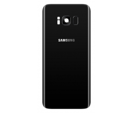Capac Baterie Negru cu geam camera blitz si senzor amprenta, Swap Samsung Galaxy S8+ G955 