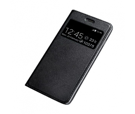 Husa Piele OEM Smart Look pentru Samsung Galaxy M10, Neagra, Bulk 
