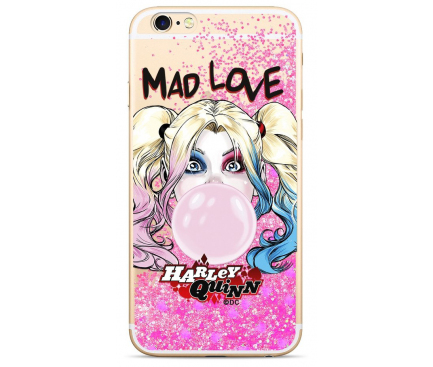 Husa TPU DC Comics Harley Quinn 001 pentru Apple iPhone XS, Roz, Blister 