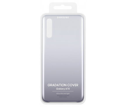 Husa Plastic Samsung Galaxy A70 A705, Gradation Cover, Neagra, Blister EF-AA705CBEGWW 