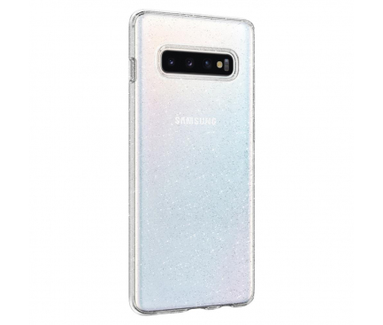 Husa TPU Spigen Liquid Crystal Glitter pentru Samsung Galaxy S10 G973, Transparenta, Blister 605CS25797 