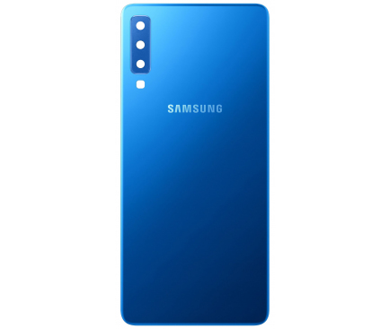 Capac Baterie - Geam camera Spate Samsung Galaxy A7 (2018) A750, Albastru, Second Hand