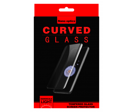 Folie Protectie Ecran Type Gorilla Glass pentru Apple iPhone XR, Plastic, Full Face, Full Glue, Anti-Explode Nano, Neagra, Blister 
