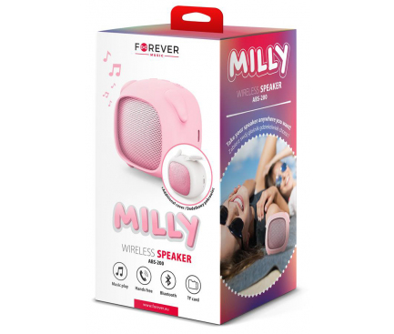 Mini Boxa Bluetooth Forever Milly ABS-200, Roz C033