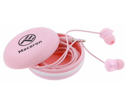 Handsfree Casti In-Ear Tellur Macaron, Cu microfon, 3.5 mm, Roz  TLL162122 