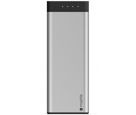 Baterie Externa Powerbank Mophie ENCORE, Fast Charge, 20.000 mA, 2 x USB, Argintie, Blister 