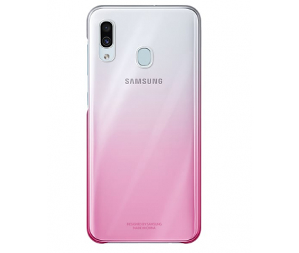 Husa Plastic Samsung Galaxy A30 A305, Gradation Cover, Roz - Transparenta, Blister EF-AA305CPEGWW 