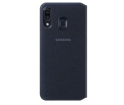 Husa Samsung Galaxy A30 A305, Wallet Cover, Neagra, Blister EF-WA305PBEGWW 