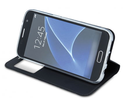 Husa Piele OEM Smart Look pentru Samsung Galaxy A50 A505 / Samsung Galaxy A50s A507 / Samsung Galaxy A30s A307, Neagra, Bulk 