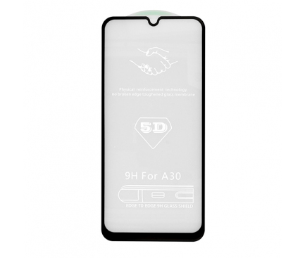 Folie Protectie Ecran OEM pentru Huawei Y5 (2019), Sticla securizata, Full Face, Full Glue, 5D, Neagra