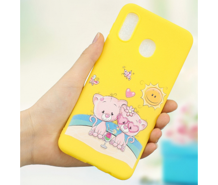 Husa TPU OEM Lovers Bear pentru Samsung Galaxy A30 A305 / Samsung Galaxy A20 A205, Multicolor