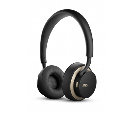 Handsfree Casti Bluetooth JAYS On-Ear, Negru Auriu, Blister JAYST00182 