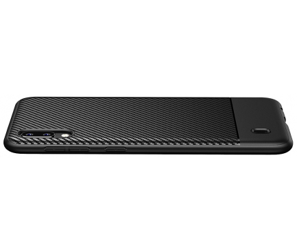Husa TPU OEM Lewei Carbon Fiber pentru Samsung Galaxy M10, Neagra