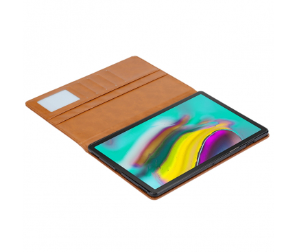 Husa Tableta Piele OEM Knead Skin pentru Samsung Galaxy Tab S5e, Neagra