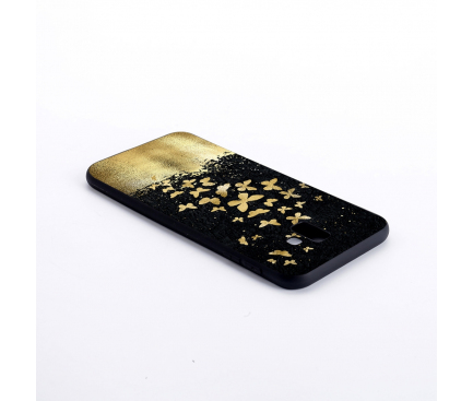 Husa TPU OEM Gold Butterfly pentru Samsung J6 Plus (2018) J610, Multicolor, Bulk 