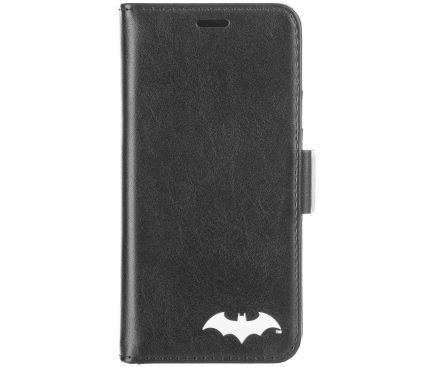 Husa TPU DC Comics Magnetic Wallet Batman 025 pentru Apple IPhone X / Apple IPhone XS, Neagra