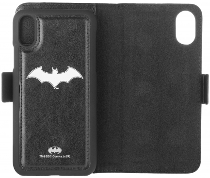 Husa TPU DC Comics Magnetic Wallet Batman 025 pentru Apple IPhone X / Apple IPhone XS, Neagra