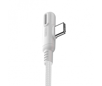 Cablu Date si Incarcare USB la USB Type-C Joyroom S-M392 Baige LED Light Game, 1.2 m, Alb, Blister 
