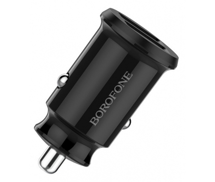 Incarcator Auto USB Borofone BZ8 Fast Charging 2.4A, 2 X USB, Negru, Blister 