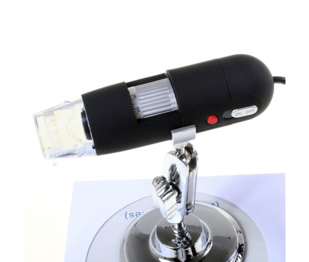 Microscop digital Megapixel cu 8 x LED, 40X - 800X, USB 2.0, Negru, Blister