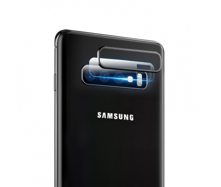 Folie Protectie Camera spate Totu Design pentru Samsung Galaxy S10 G973, Sticla securizata, 0.15 mm, Neagra, Blister 