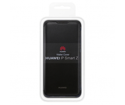 Husa Piele Huawei Flip Cover Case Huawei P Smart Z, Neagra 51993127