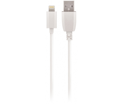 Cablu Date si Incarcare USB la Lightning MaXlife 2A, 3 m, Alb, Blister 