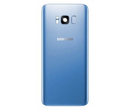 Capac Baterie Albastru cu geam camera blitz si senzor amprenta, Swap Samsung Galaxy S8 G950 