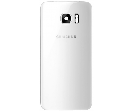 Capac Baterie Alb cu geam camera blitz, Swap Samsung Galaxy S7 edge G935 