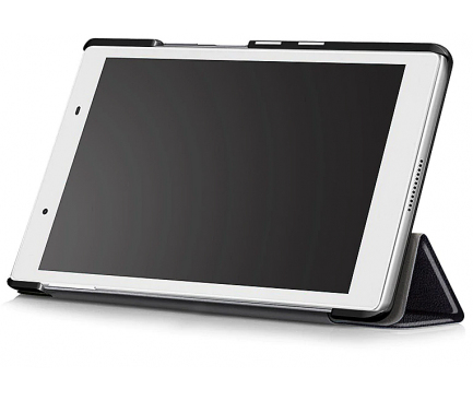 Husa Piele Tactical Tri Fold pentru Lenovo Tab 4 8, Neagra