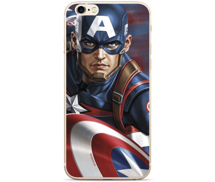 Husa TPU Marvel Captain America 022 pentru Huawei Y6 (2019), Multicolor, Blister 