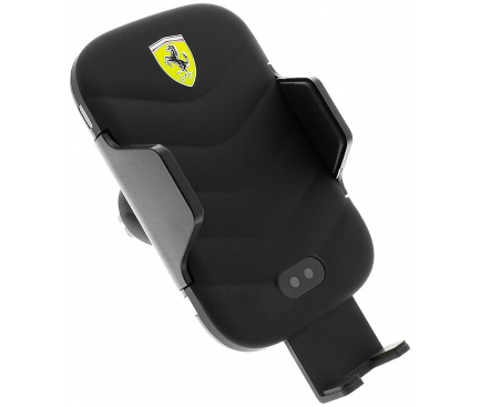 Incarcator Auto Wireless Ferrari, Fast Charge, 10W, Senzor IR, Negru, Blister FECCWLPDBL 