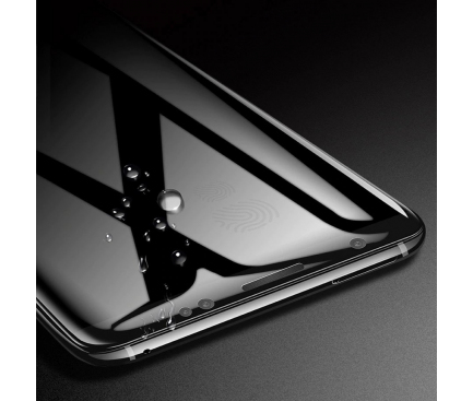 Folie Protectie Ecran WZK pentru Huawei P30, Sticla securizata, Full Face, Full Glue, 6D, Neagra