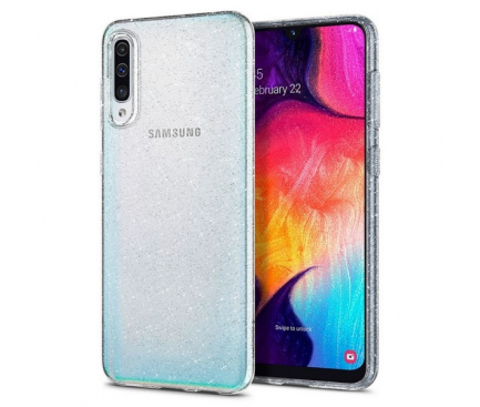 Husa TPU Spigen Liquid Crystal Glitter pentru Samsung Galaxy A50 A505 / Samsung Galaxy A50s A507 / Samsung Galaxy A30s A307, Transparenta, Blister 611CS26441 
