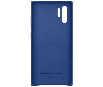 Husa Piele Samsung Galaxy Note 10+ N975 / Note 10+ 5G N976, Leather Cover, Albastra EF-VN975LLEGWW