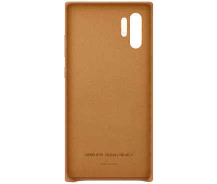 Husa Piele Samsung Galaxy Note 10+ N975 / Note 10+ 5G N976, Leather Cover, Camel EF-VN975LAEGWW 