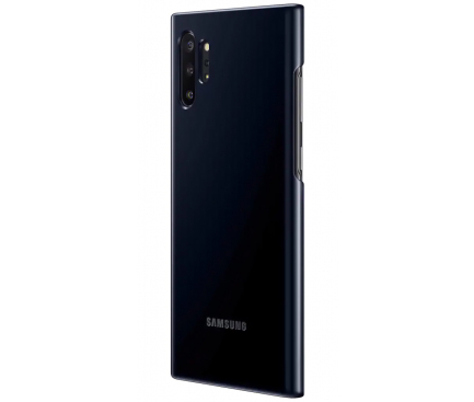 Husa Samsung Galaxy Note 10+ N975 / Note 10+ 5G N976, LED Cover, Neagra, Blister EF-KN975CBEGWW 