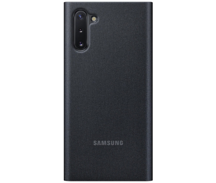 Husa Plastic Samsung Galaxy Note 10 N970 / Samsung Galaxy Note 10 5G N971, Clear View, Neagra EF-ZN970CBEGWW