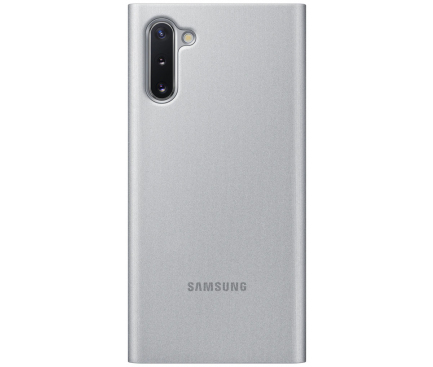 Husa Plastic Samsung Galaxy Note 10 N970 / Samsung Galaxy Note 10 5G N971, Clear View, Argintie EF-ZN970CSEGWW