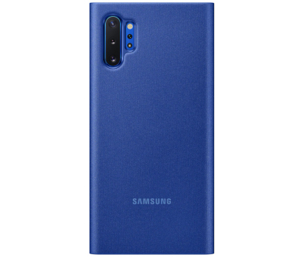 Husa Plastic Samsung Galaxy Note 10+ N975 / Note 10+ 5G N976, Clear View, Albastra, Blister EF-ZN975CLEGWW 