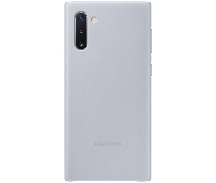 Husa pentru Samsung Galaxy Note 10 5G N971 / Note10 N970, Leather Cover, Gri EF-VN970LJEGWW