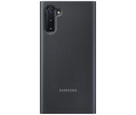 Husa Samsung Galaxy Note 10 N970 / Samsung Galaxy Note 10 5G N971, LED View Cover, Neagra EF-NN970PBEGWW